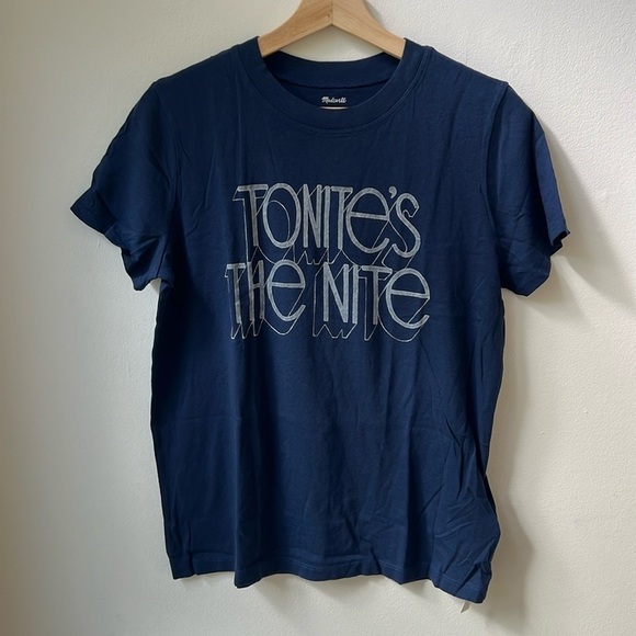 Tonite's The Nite Graphic Softfade Cotton Crewneck Relaxed Tee Size Small NWT - Picture 6 of 12